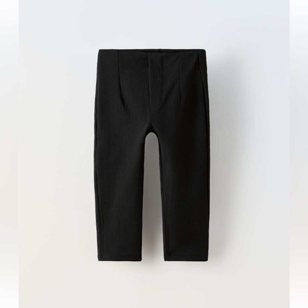 NWT Zara 9Y capri pants black with pleat detail